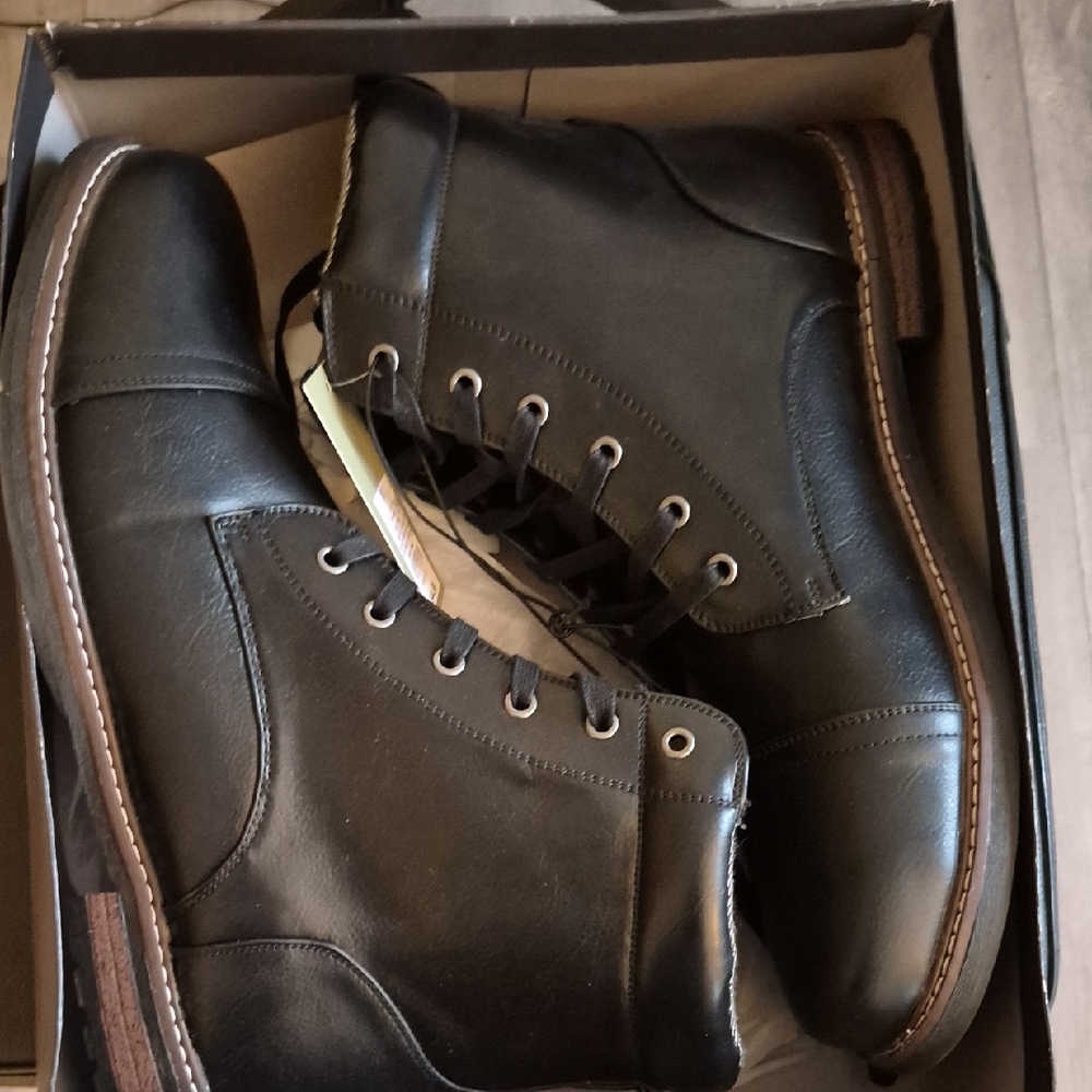 Men's Black Leather Boots